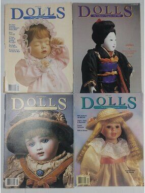 Lot Of 4 DOLLS Vintage Magazines 1984-1989-1991-1992 Japan Furniture New Zealand